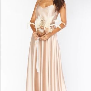 Faith Maxi Dress Champagne Luxe Satin